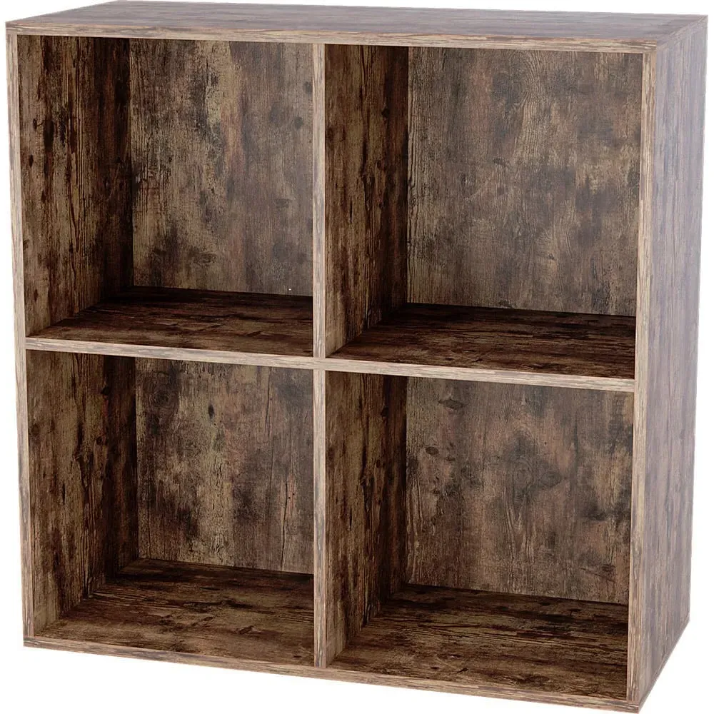 Durham 4 Shelf Cube Storage Unit - Dark Wood