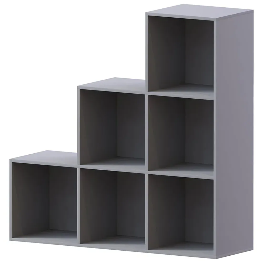 Durham 6-Cube Staircase Storage Unit - Grey, MDF