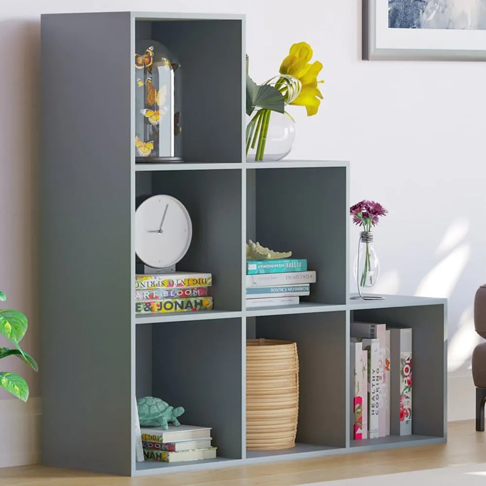 Durham 6-Cube Staircase Storage Unit - Grey, MDF