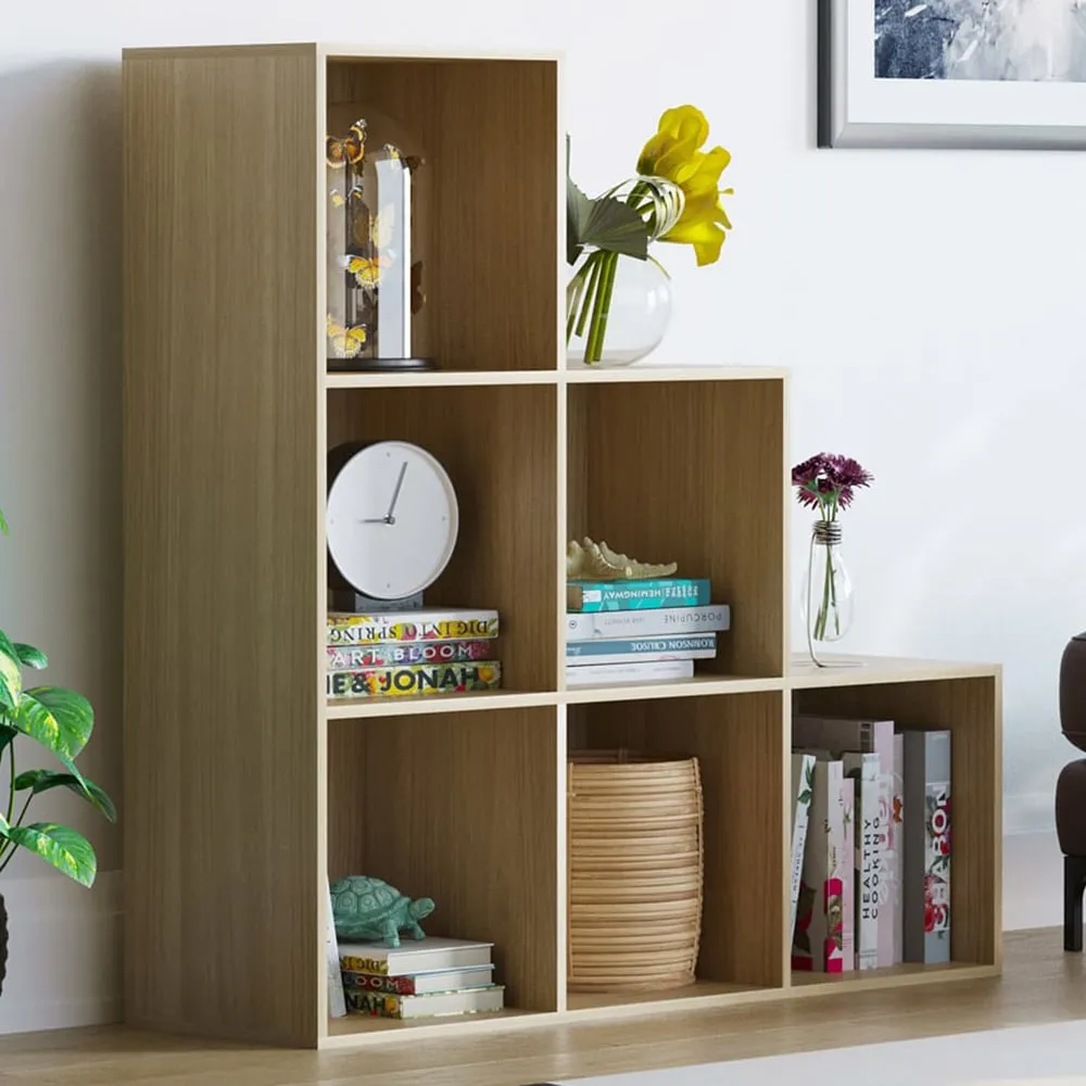 Durham 6 Cube Staircase Storage Unit - Oak image