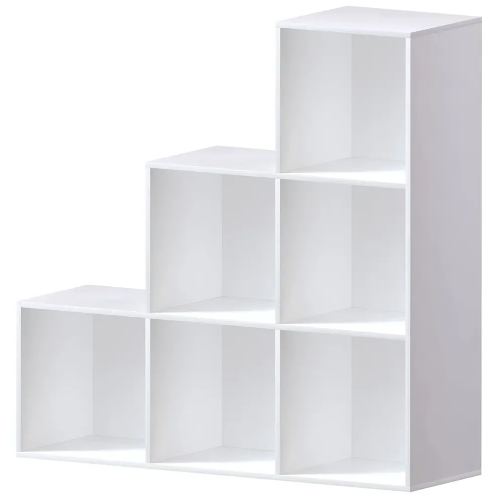 Durham 6-Cube Staircase Storage Unit - White, MDF