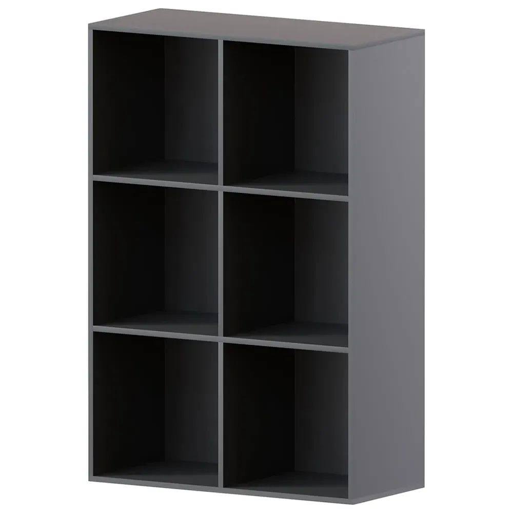 Durham 6 Shelf Cube Storage Unit - Black