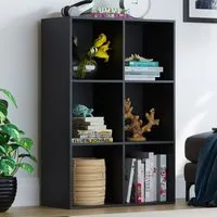 Durham 6 Shelf Cube Storage Unit - Black
