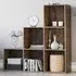 Durham 6 Shelf Cube Storage Unit - Dark Wood