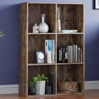 Durham 6 Shelf Cube Storage Unit - Dark Wood