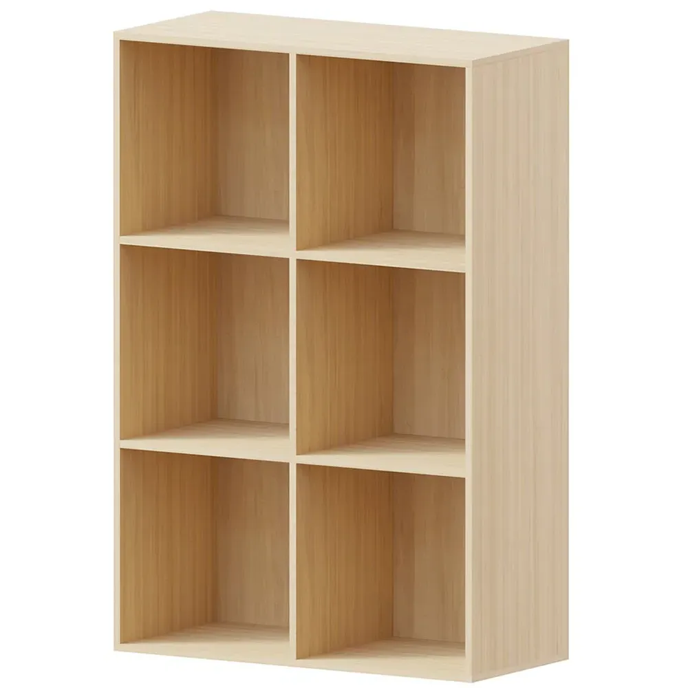 Durham 6 Shelf Cube Storage Unit - Oak