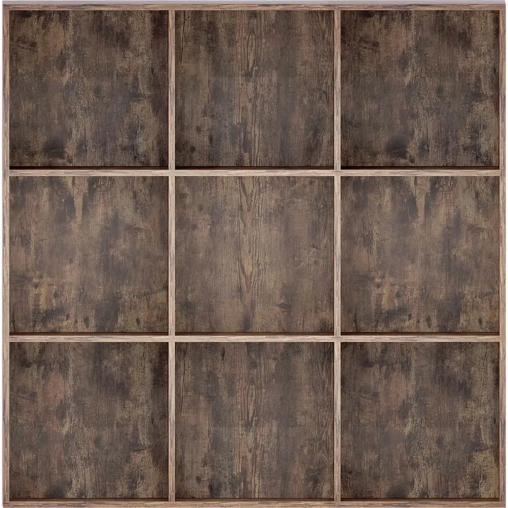 Durham 9 Shelf Cube Storage Unit - Dark Wood