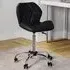 Geo Swivel Office Chair with Gas Lift - Black, PU Leather