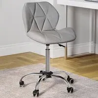 Geo Swivel Office Chair with Gas Lift - Grey, PU Leather