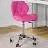 Geo Swivel Office Chair with Gas Lift - Pink, PU Leather