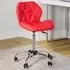 Geo Swivel Office Chair with Gas Lift - Red, PU Leather