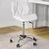 Geo Swivel Office Chair with Gas Lift - White, PU Leather