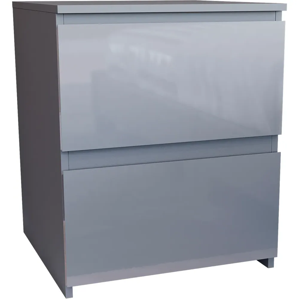 Glinton 2 Drawer Bedside Table - Grey