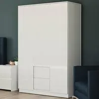 Glinton 3 Door 2 Drawer Wardrobe - White