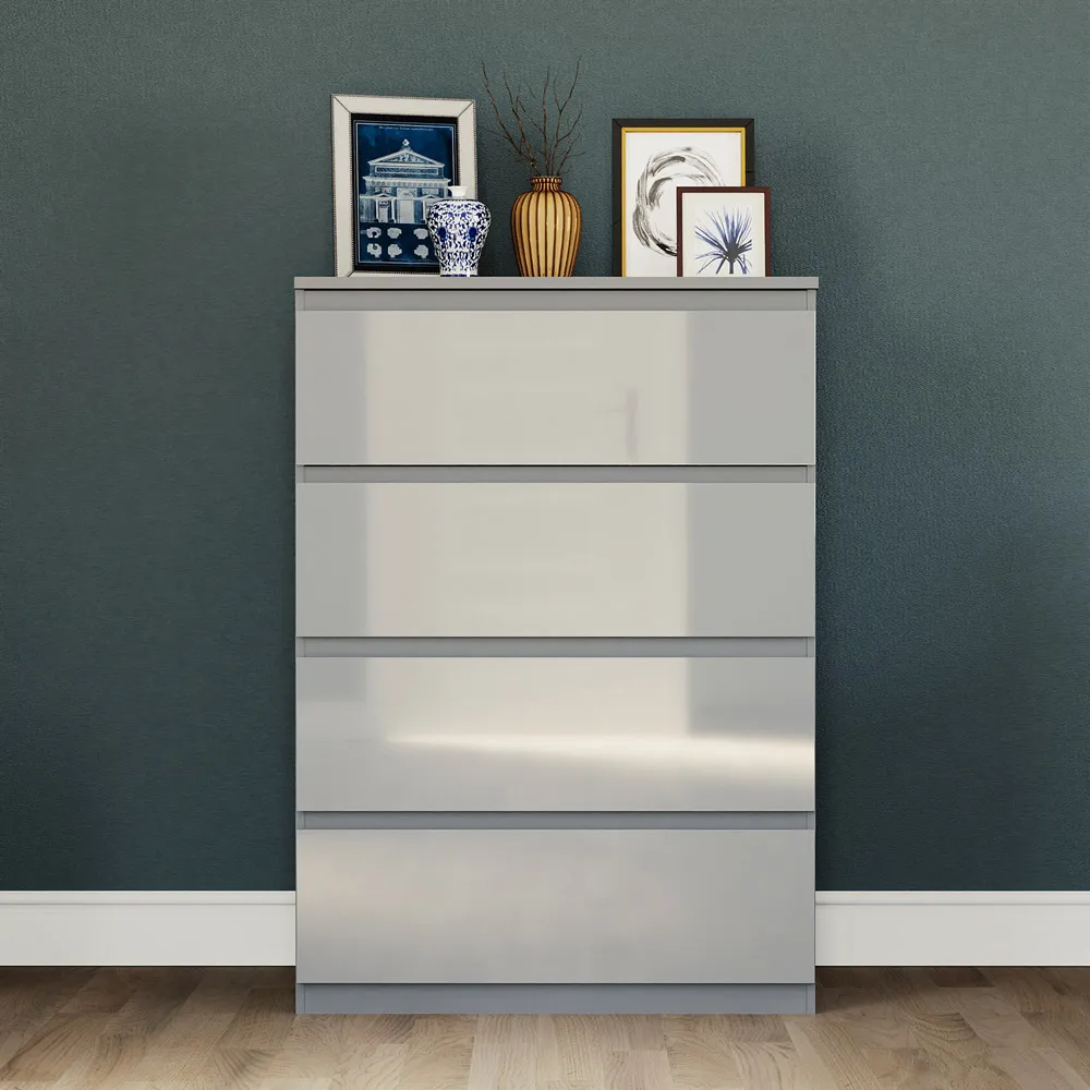 Glinton 4 Drawer Chest of Drawers - Grey