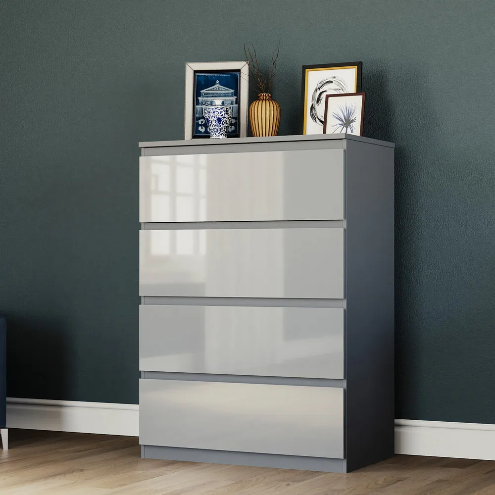 Glinton 4 Drawer Chest of Drawers - Grey