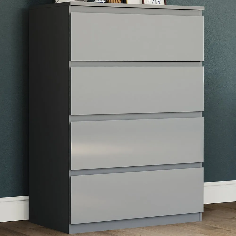 Glinton 4 Drawer Chest of Drawers - Grey