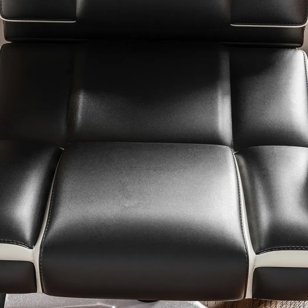 Henderson Swivel Office Chair - Black, PU Leather
