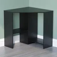 Hetton Corner Computer Desk with Storage - Black