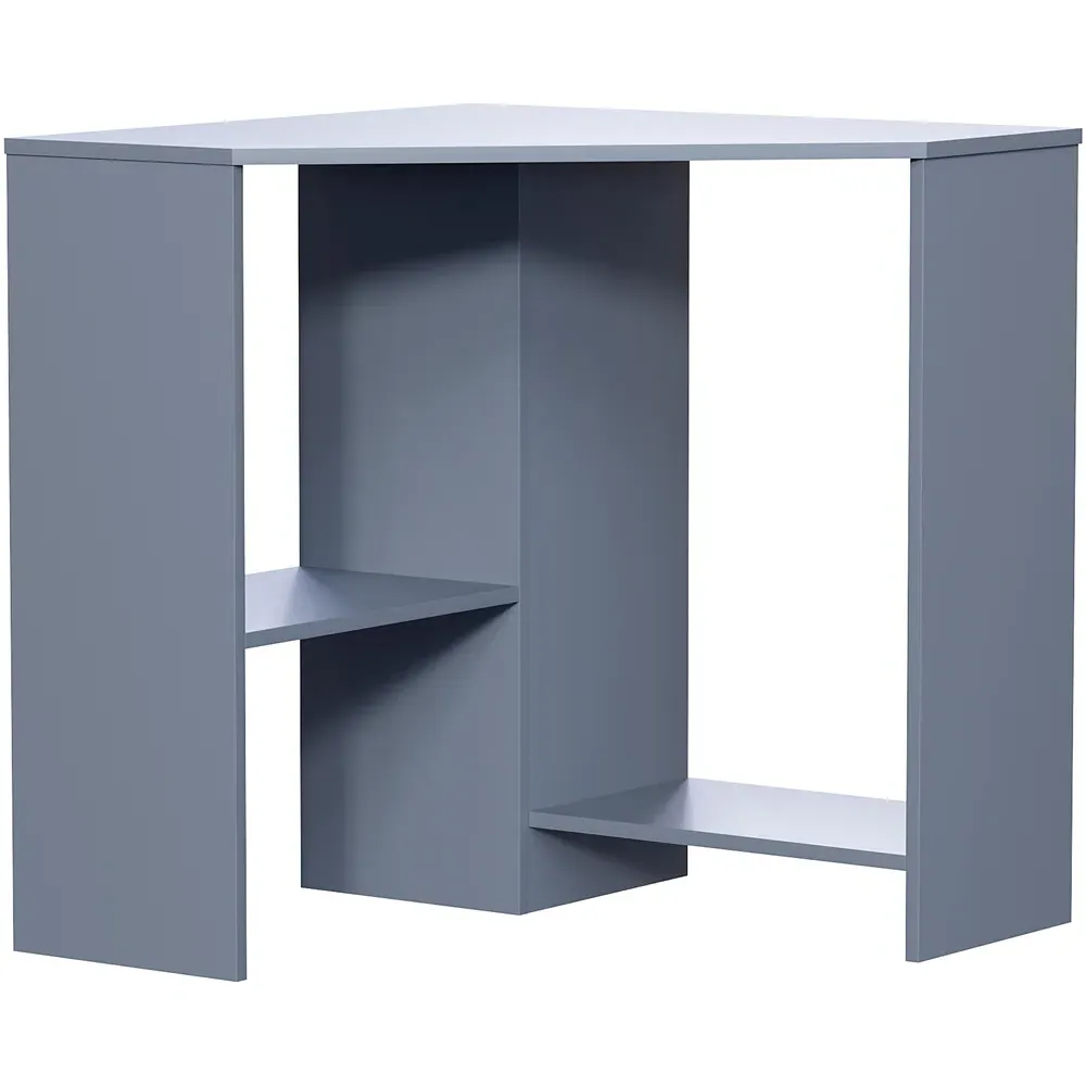 Hetton Corner Computer Desk with Storage - Grey