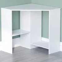 Hetton Corner Computer Desk with Storage - White