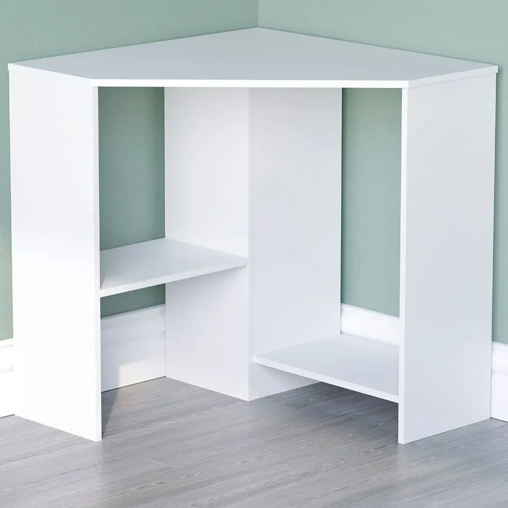 Hetton Corner Computer Desk with Storage - White image