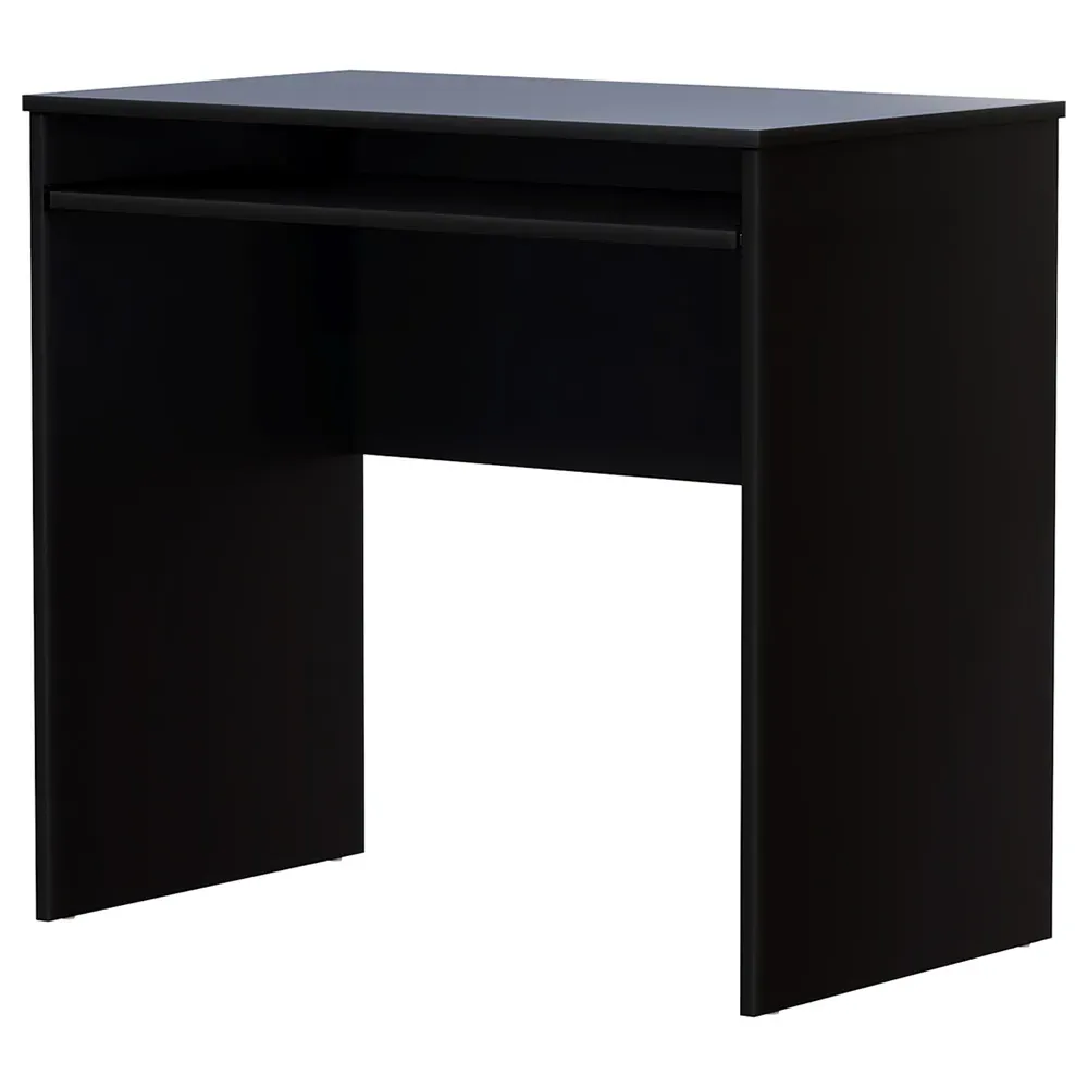 Huby Computer Desk with Sliding Shelf - Black