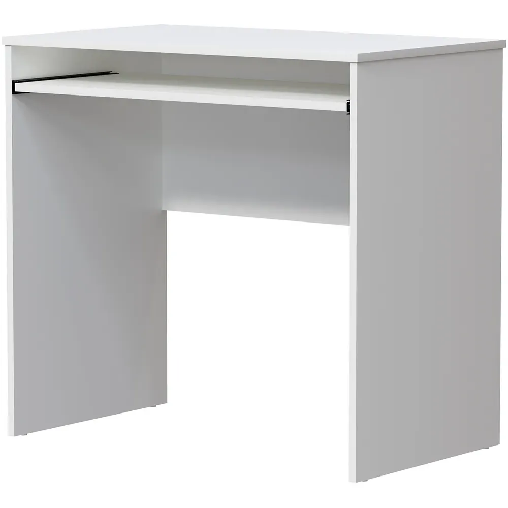 Hudson Computer Desk with Sliding Shelf - White