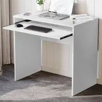 Hudson Computer Desk with Sliding Shelf - White