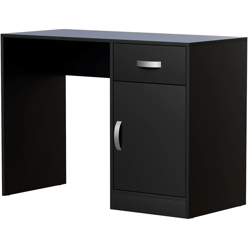 Hudson Computer Desk with Storage - Black