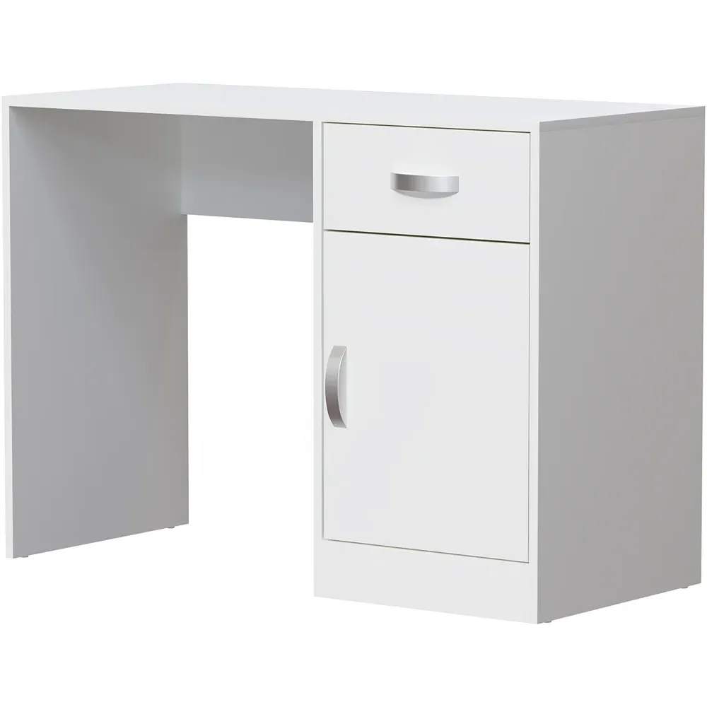 Hudson Computer Desk with Storage - White