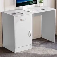 Hudson Computer Desk with Storage - White