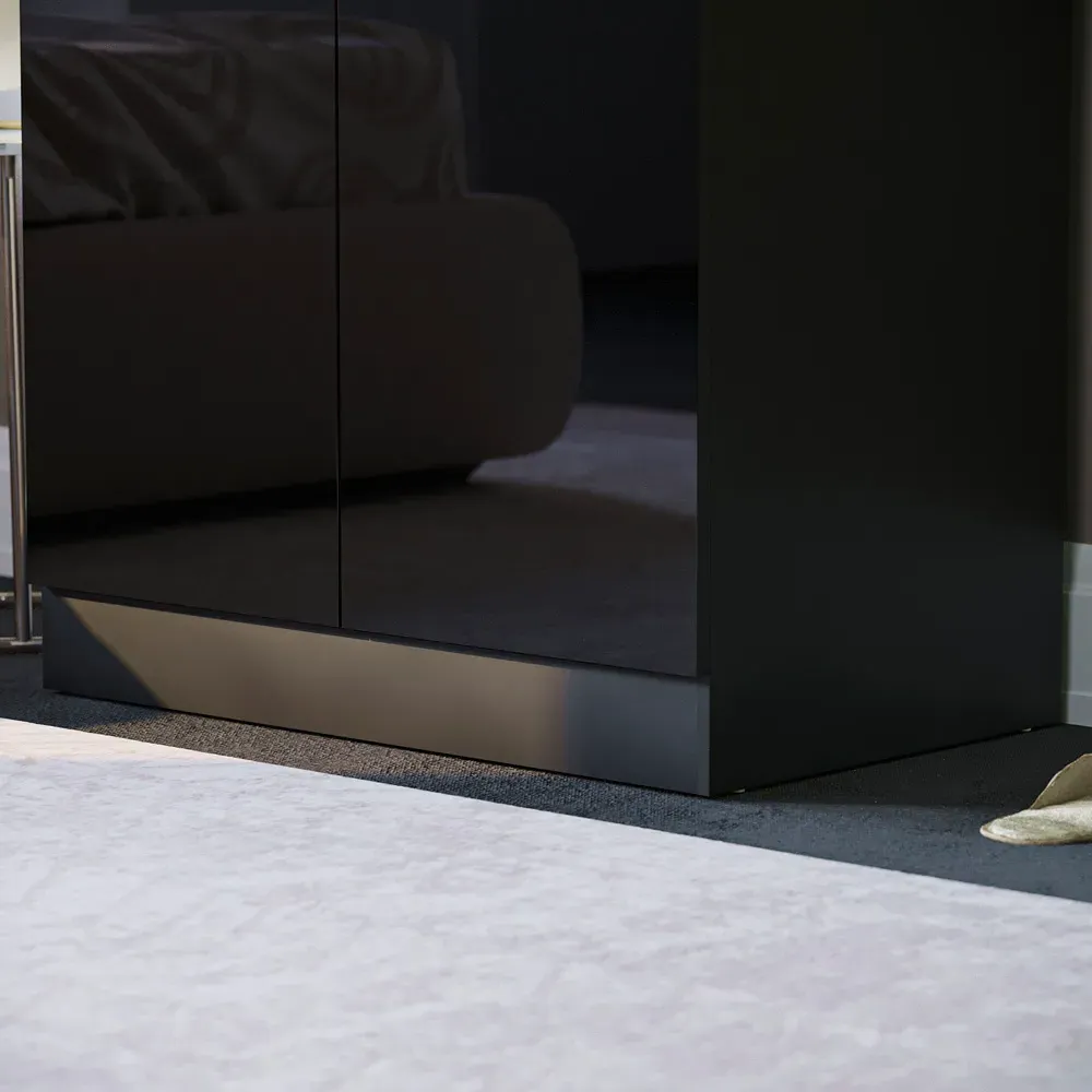 Hulio 2 Door Wardrobe - Black