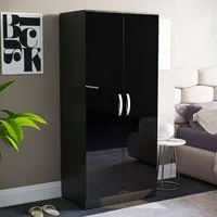 Hulio 2 Door Wardrobe - Black
