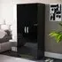 Hulio 2 Door Wardrobe - Black
