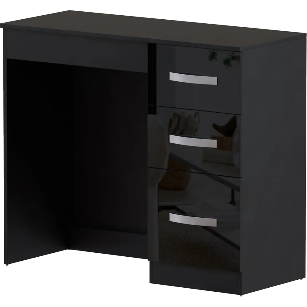 Hulio 3 Drawer Dressing Table - Black