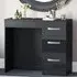 Hulio 3 Drawer Dressing Table - Black
