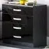 Hulio 4 Drawer Chest of Drawers - Black