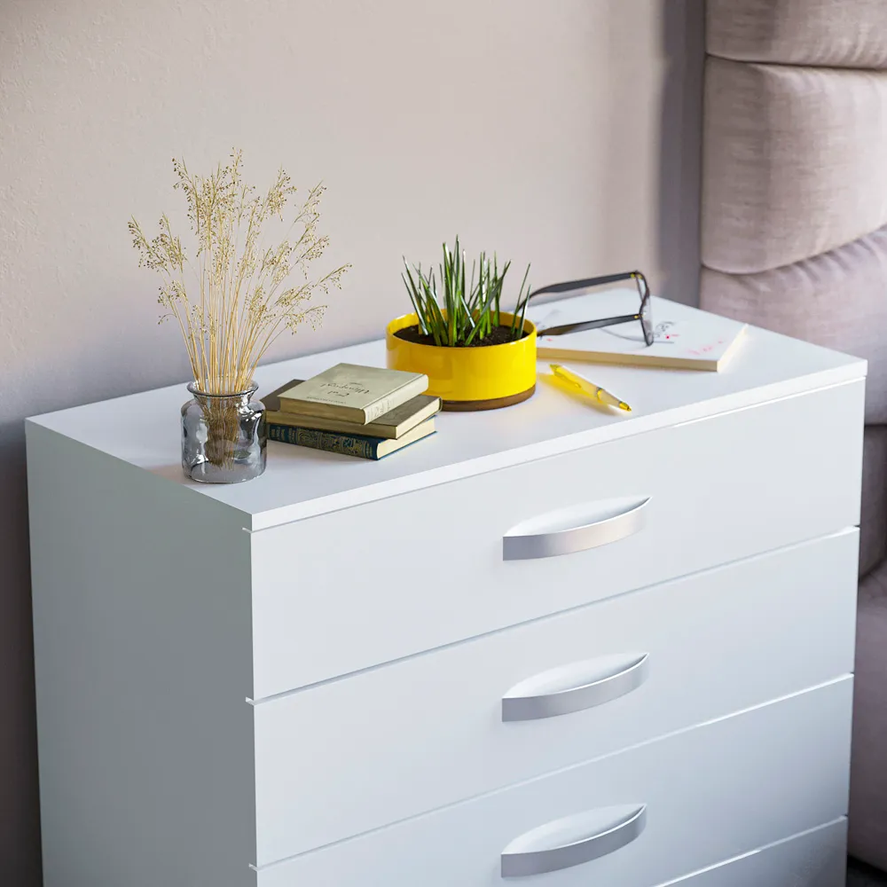 Hulio 4 Drawer Chest of Drawers - White