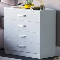 Hulio 4 Drawer Chest of Drawers - White