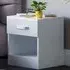 Hulio Single Drawer Bedside Table - White