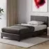 Lisbon Single Bed Frame - Brown, Faux Leather