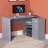 Longton Adjustable Computer Desk with Storage - Grey