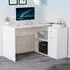 Longton Adjustable Computer Desk with Storage - White