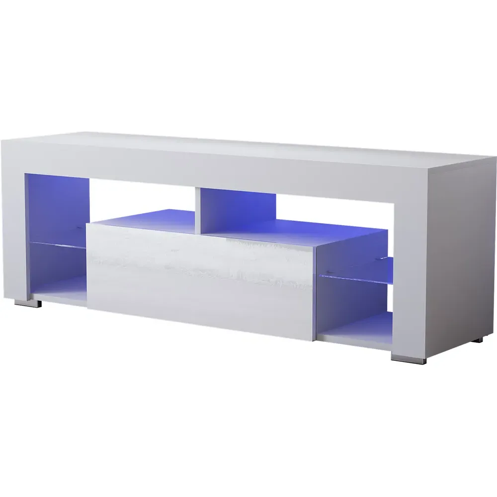 Luna 2 Drawer 2 Shelf LED TV Unit - White