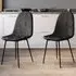Luton Set of 2 Dining Chairs - Black, Fabric