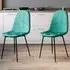 Luton Set of 2 Dining Chairs - Green, Fabric