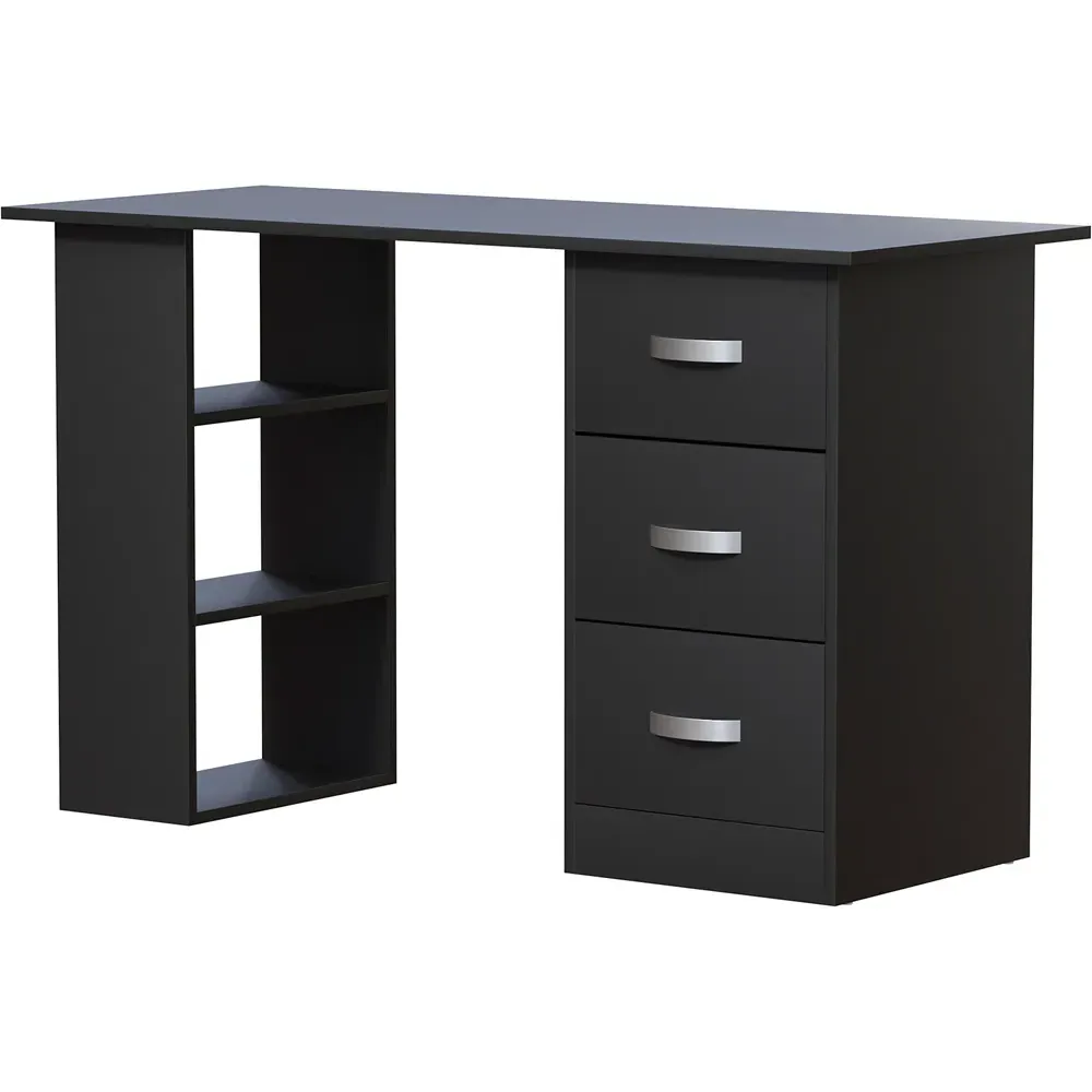 Mason Computer Desk with Storage - Black