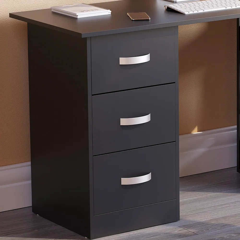 Mason Computer Desk with Storage - Black