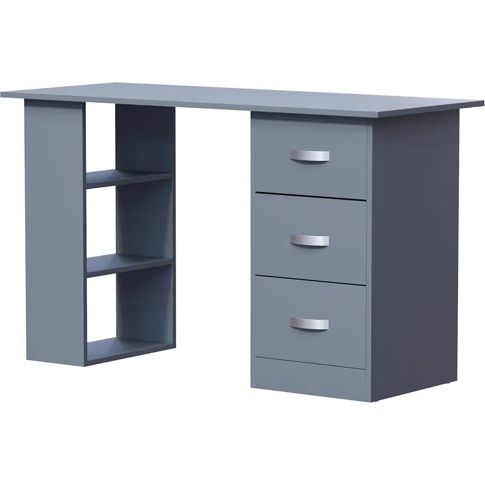 Mason Computer Desk with Storage - Grey